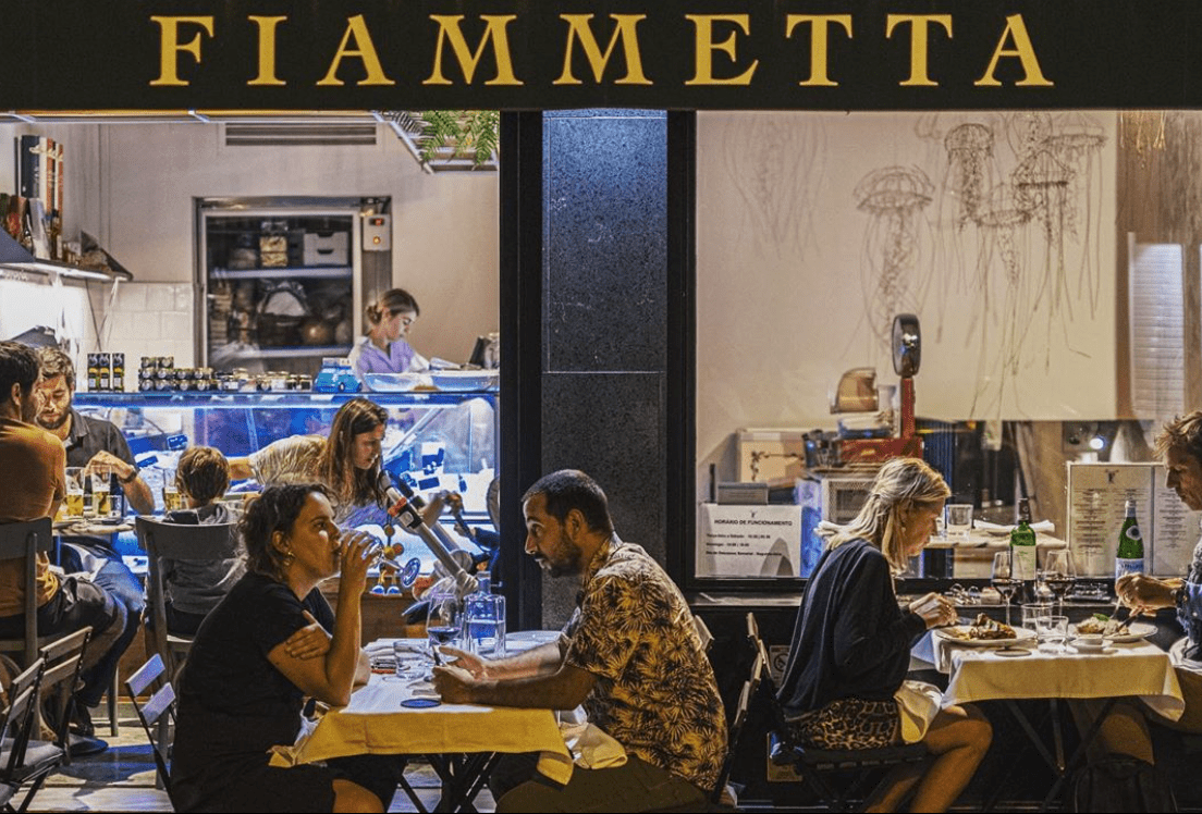 Terrace of pet-friendly restaurant Fiammetta